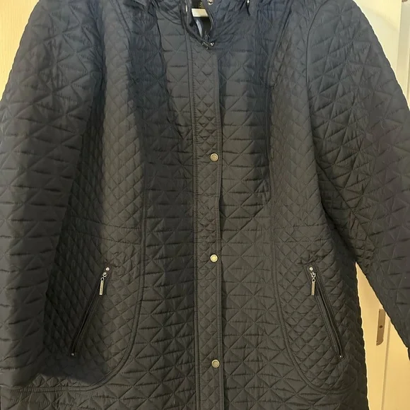 Weatherproof Quilted Navy Puffer Coat - Picture 5 of 15
